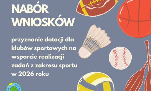 Nabór wniosków o dotacje dla klubów sportowych na 2026 rok