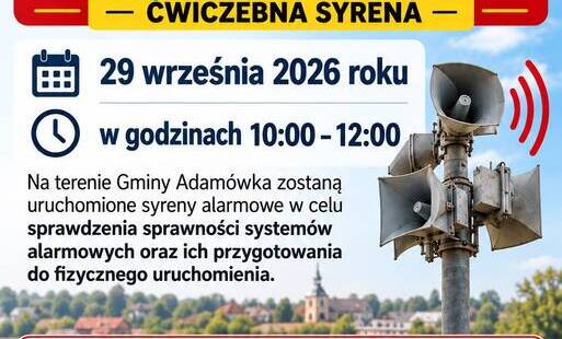 Ćwiczebne uruchomienie syren alarmowych na terenie Gminy
